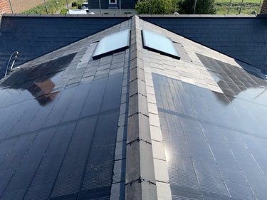 In-roof solar panels on a residential roof